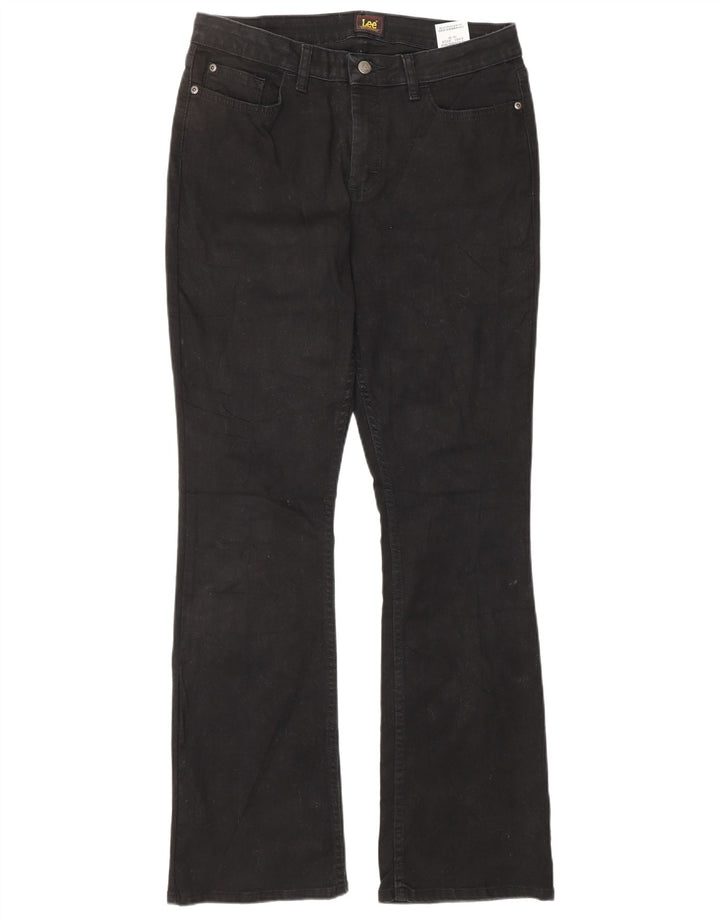 LEE Dame Bootcut Jeans US 10 Large W32 L32 Sort Bomuld