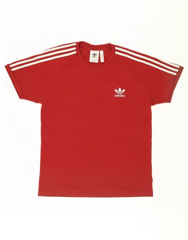 Adidas Herre T-Shirt Top Medium Rød Bomuld
