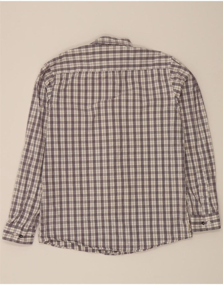 MURPHY & NYE Mens Shirt XL Grey Check Cotton Vintage Murphy & Nye and Second-Hand Murphy & Nye from Messina Hembry 