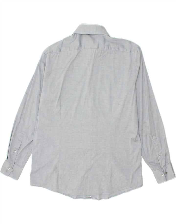 DKNY Mens Slim Fit Shirt Size 16 1/2 Large Grey Cotton Vintage Dkny and Second-Hand Dkny from Messina Hembry 