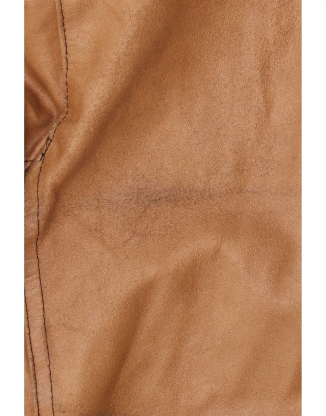 Vintage læderjakke til kvinder UK 18 XL Beige