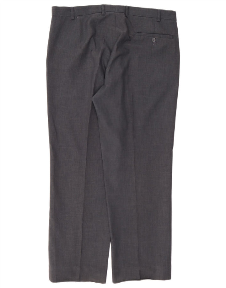 Marks & Spencer Straight Suit Bukser til mænd W36 L29 Marineblå polyester
