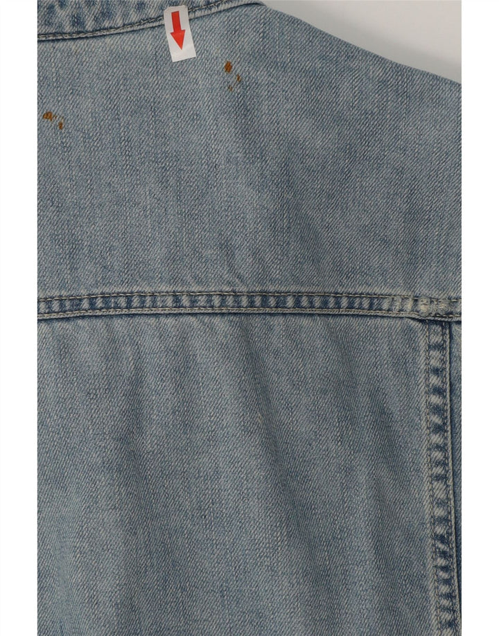 ZARA Denimjakke til mænd UK 42 XL Blå Bomuld