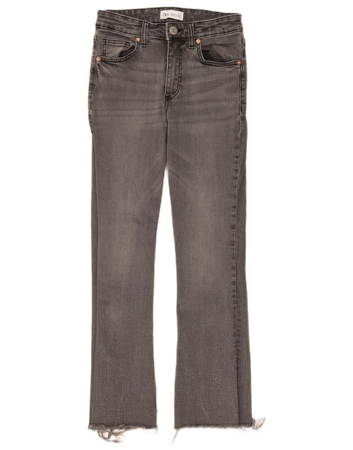 ZARA Womens Bootcut Jeans EU 36 XS W26 L26 Grey Cotton