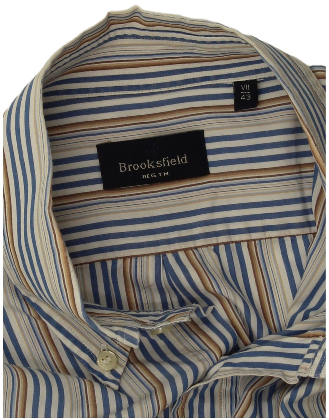 Brooksfield herreskjorte str. 43 XL Flerfarvet nålestribe