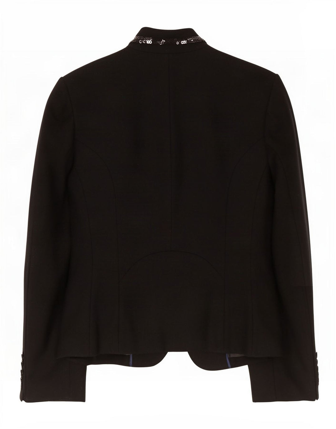 Edina Ronay Dame Blazer Jacket UK 10 Small Black Wool