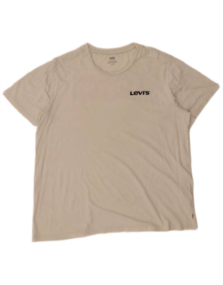Levi's Herre grafisk T-shirt Top XL Hvid Bomuld