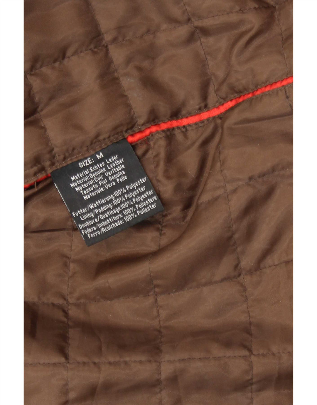 Vintage Herre Læderjakke UK 38 Medium Brun Læder