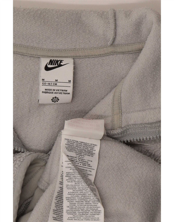 Nike drenge hættejakke i fleece 11-12 år mellemgrå polyester