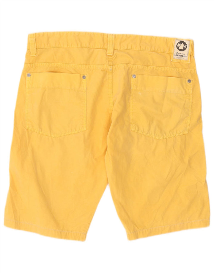 Murphy & Nye Herre Sailmakers Chino Shorts W34 Large Yellow Cotton