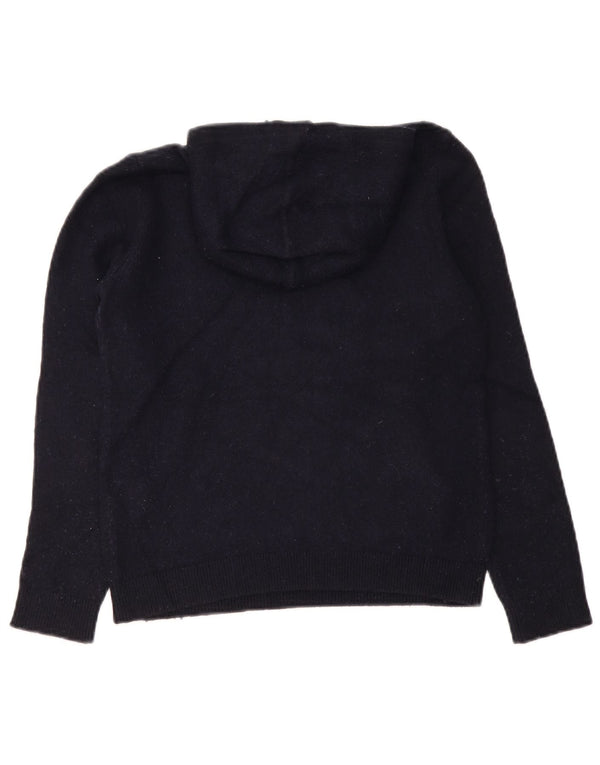 Reiss Dame Hættetrøje UK 10 Small Navy Blue Viscose