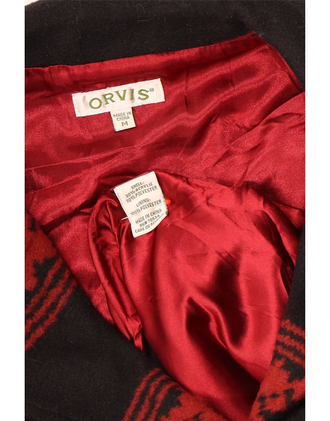 Orvis Damevest UK 14 Medium Sort Geometrisk Akryl