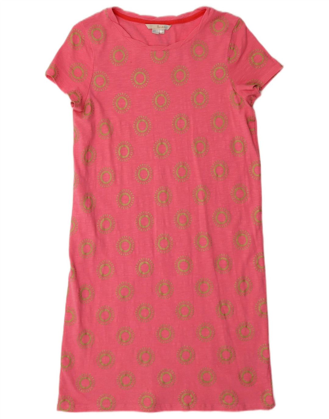 BODEN T-shirtkjole til kvinder UK 10 Small Pink Floral Cotton