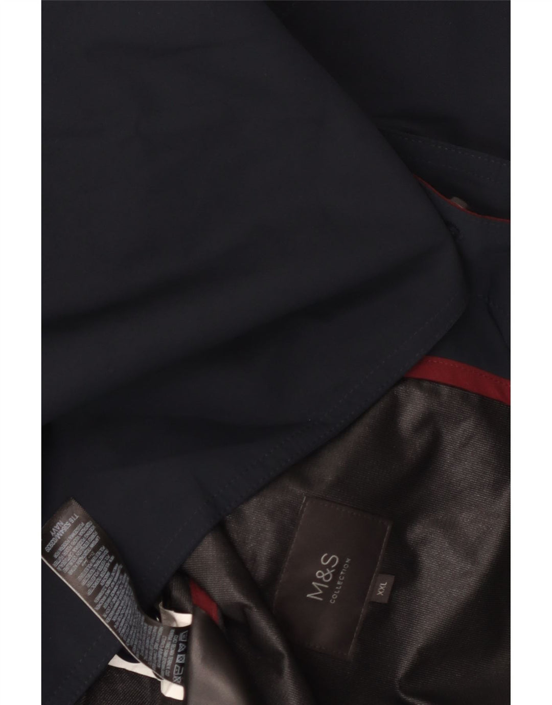 Marks & Spencer Herre Overfrakke UK 44 2XL Navy Blue Polyester