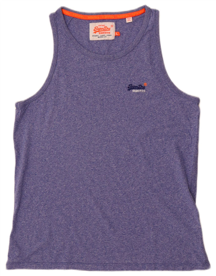 Superdry Herrevest Top Large Blue Flecked