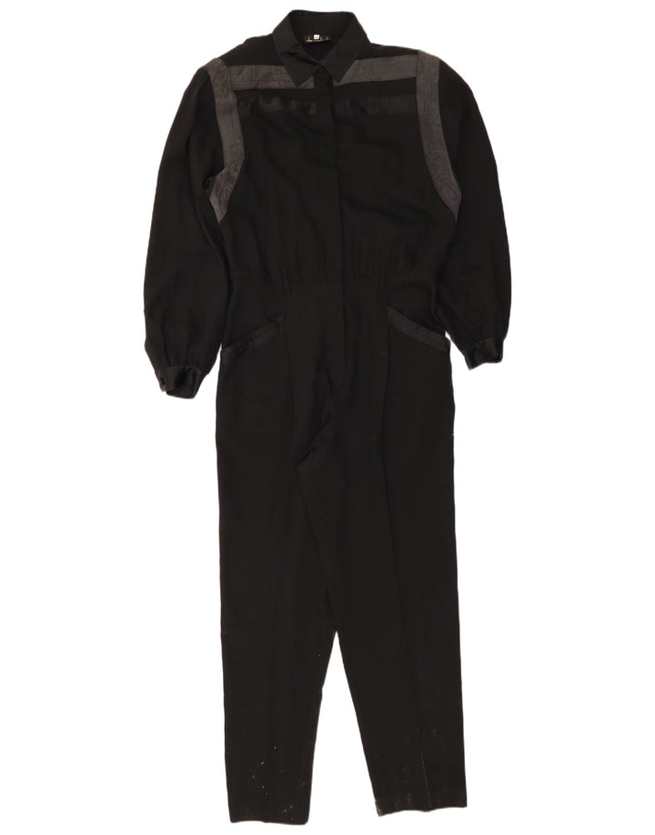 De Pietri Dame Langærmet Jumpsuit IT 44 Medium Sort Colourblock
