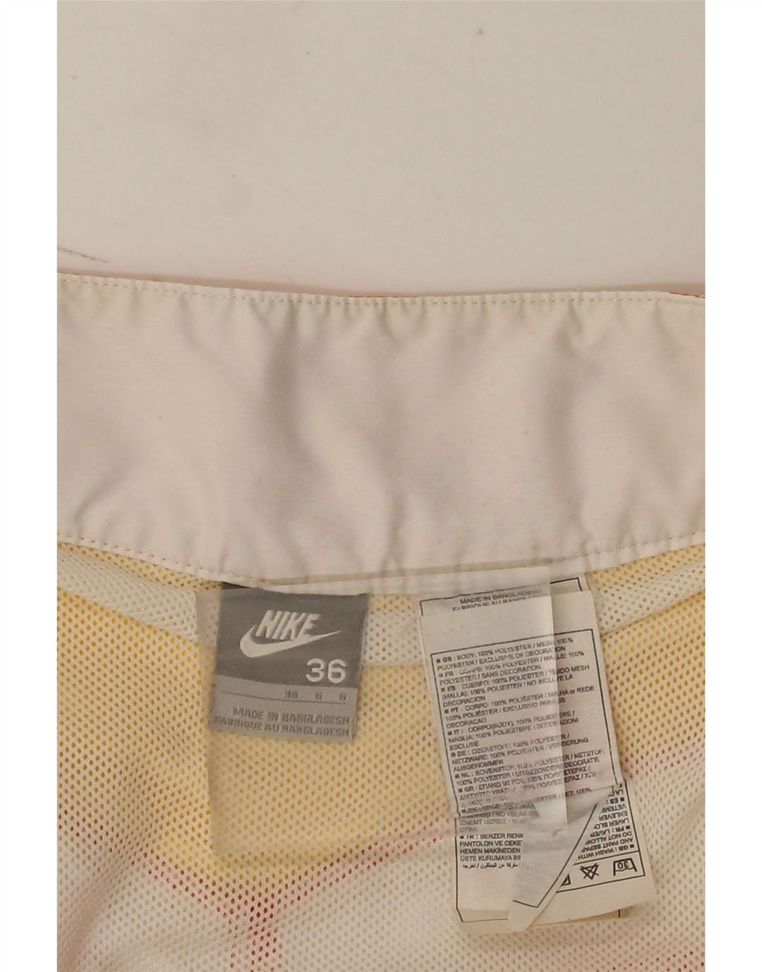 Nike grafiske svømmeshorts til mænd, store orange farveblok polyester