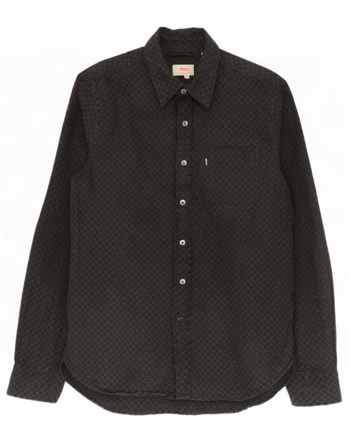 Levi's herreskjorte lille sort geometrisk bomuld