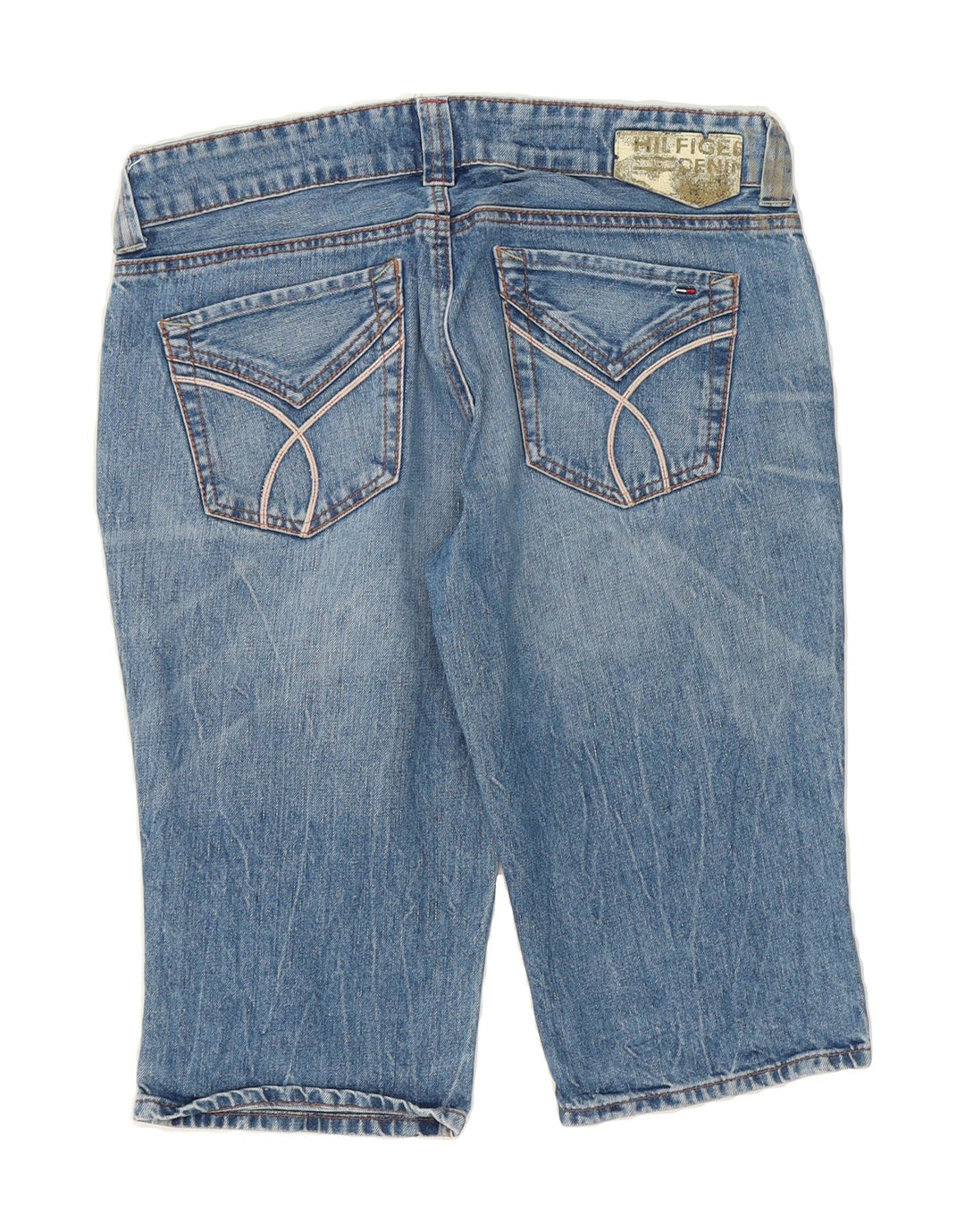 TOMMY HILFIGER Womens Denim Shorts W32 Large Blue Cotton Vintage Tommy Hilfiger and Second-Hand Tommy Hilfiger from Messina Hembry 