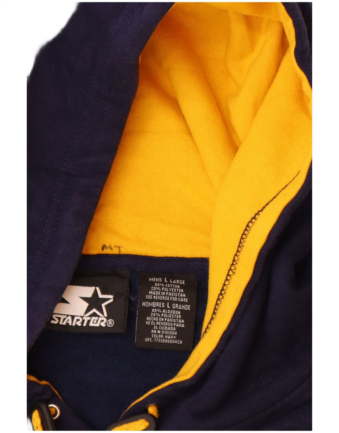 STARTER Grafisk hættetrøje uden ærmer til mænd Stor marineblå bomuld