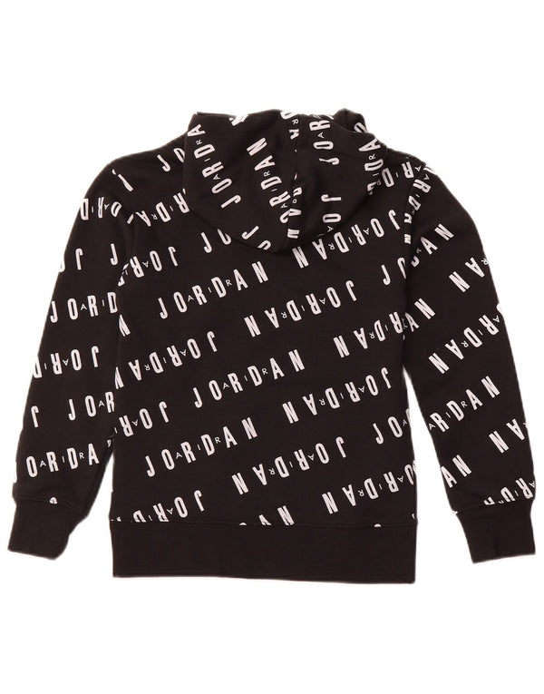 JORDAN Grafisk hættetrøje til drenge 8-9 år Lille sort bomuld