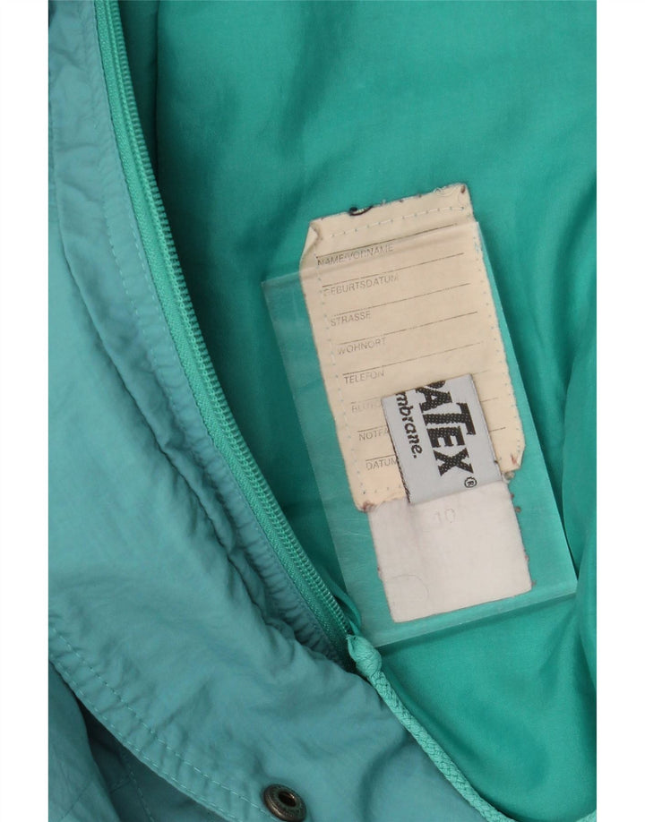 SYMPATEX Womens Hooded Windbreaker Coat US 10 Large Blue Vintage Sympatex and Second-Hand Sympatex from Messina Hembry 