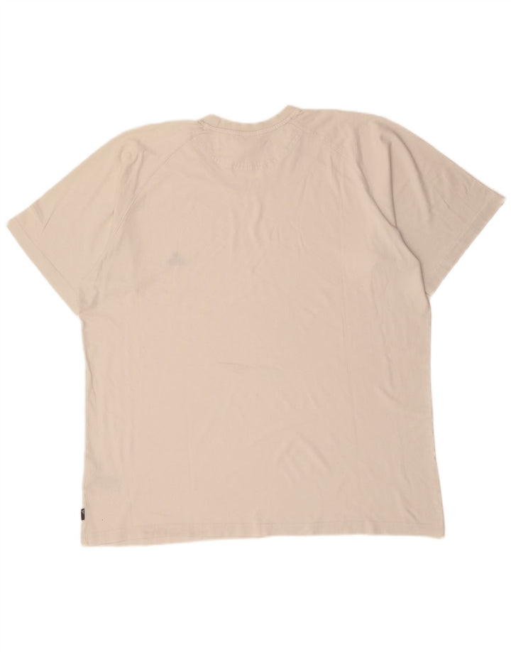 ADIDAS Herre T-Shirt Top 2XL Off White Bomuld