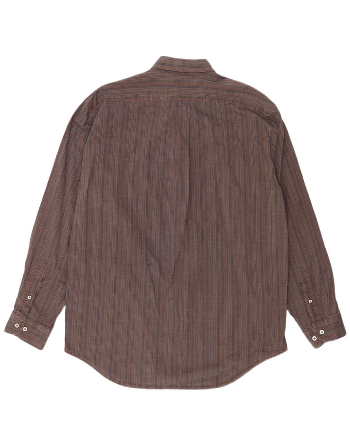 Marlboro Classics herreskjorte XL brun stribet bomuld