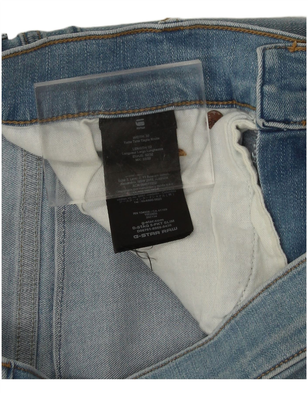 G-Star Slim Jeans til mænd W32 L32 blå bomuld