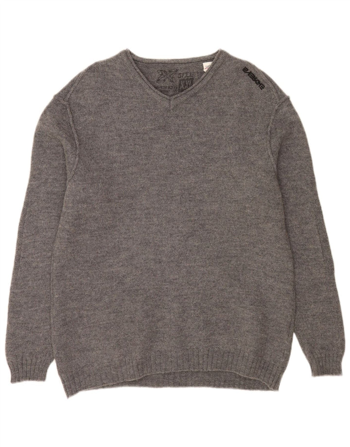 Sixty Herre V-hals sweater 2XL grå uld