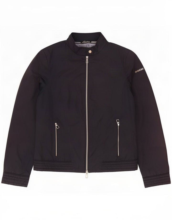 Geox Womens Respira Bomber Jacket UK 8 Small Navy Blue Polyester