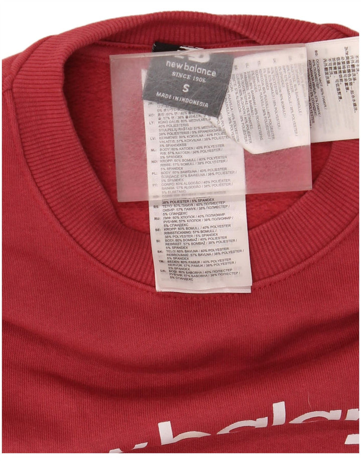 New Balance Herre Grafisk Sweatshirt Jumper Lille Rød Bomuld