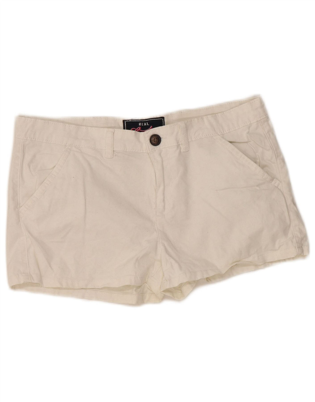 Superdry Chino-shorts til kvinder Medium W34 hvid bomuld