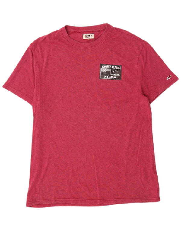 Tommy Hilfiger Herre T-Shirt Top XL Rød Bomuld