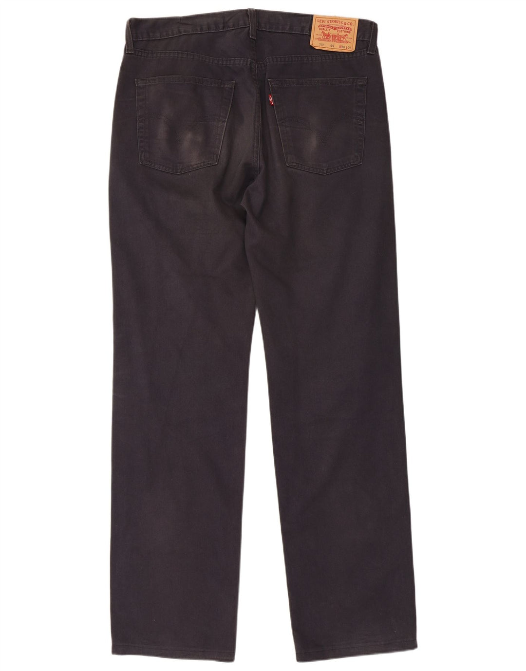 LEVI'S Mens 581 Straight Jeans W36 L34 Navy Blue Cotton