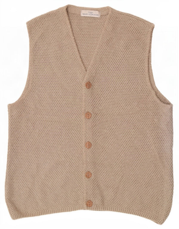 Marks & Spencer Herre St. Michael Ærmeløs cardigantrøje Medium Beige