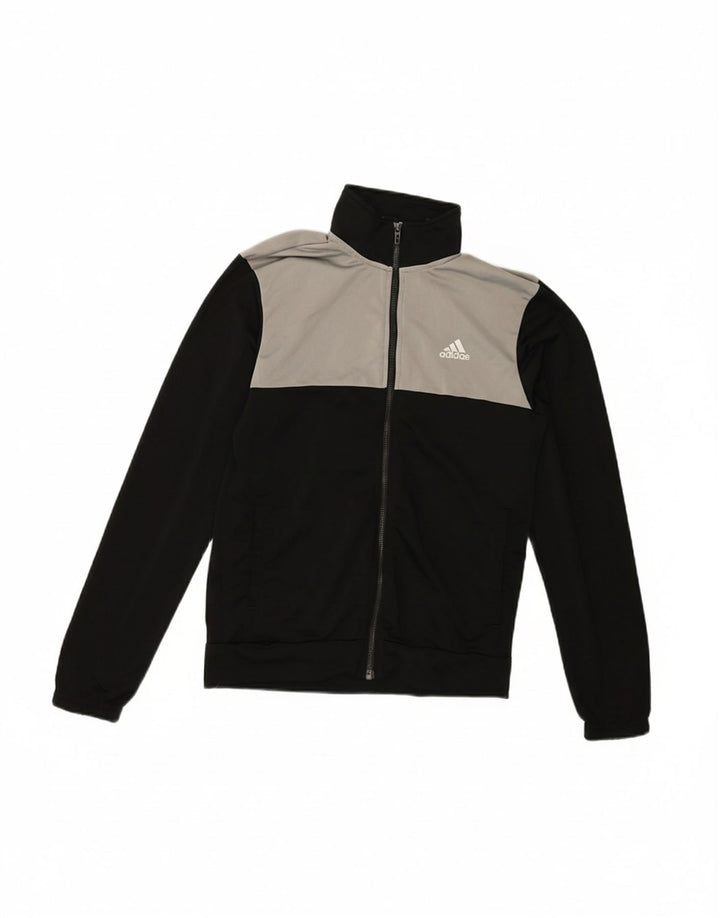 ADIDAS Mens Tracksuit Top Jacket UK 36/38 Small Black Colourblock