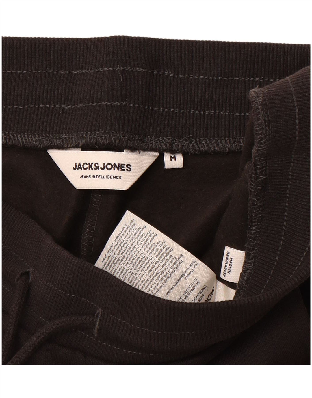 JACK & JONES Mens Tracksuit Trousers Joggers Medium Black Colourblock