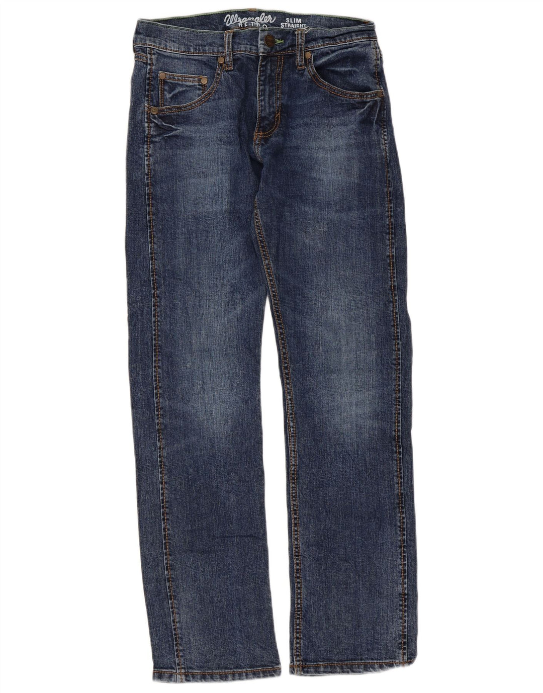 Wrangler Retro Slim Straight Jeans til kvinder W28 L30 Blå