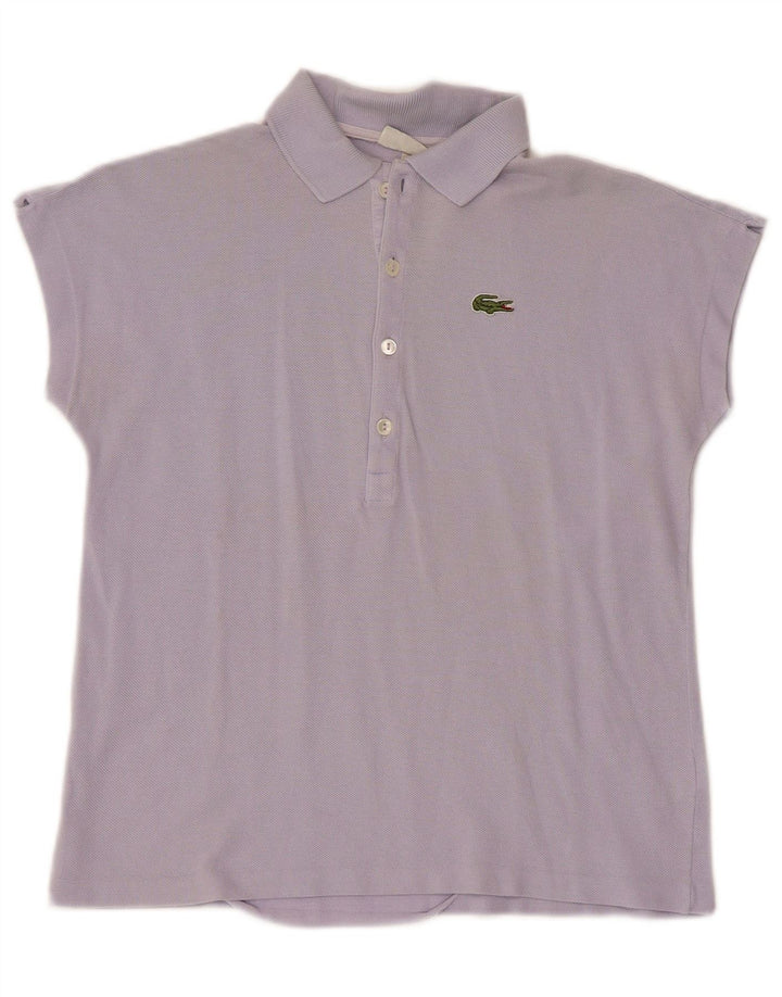 LACOSTE Dame Polo Shirt Størrelse 38 Medium Lilla Bomuld