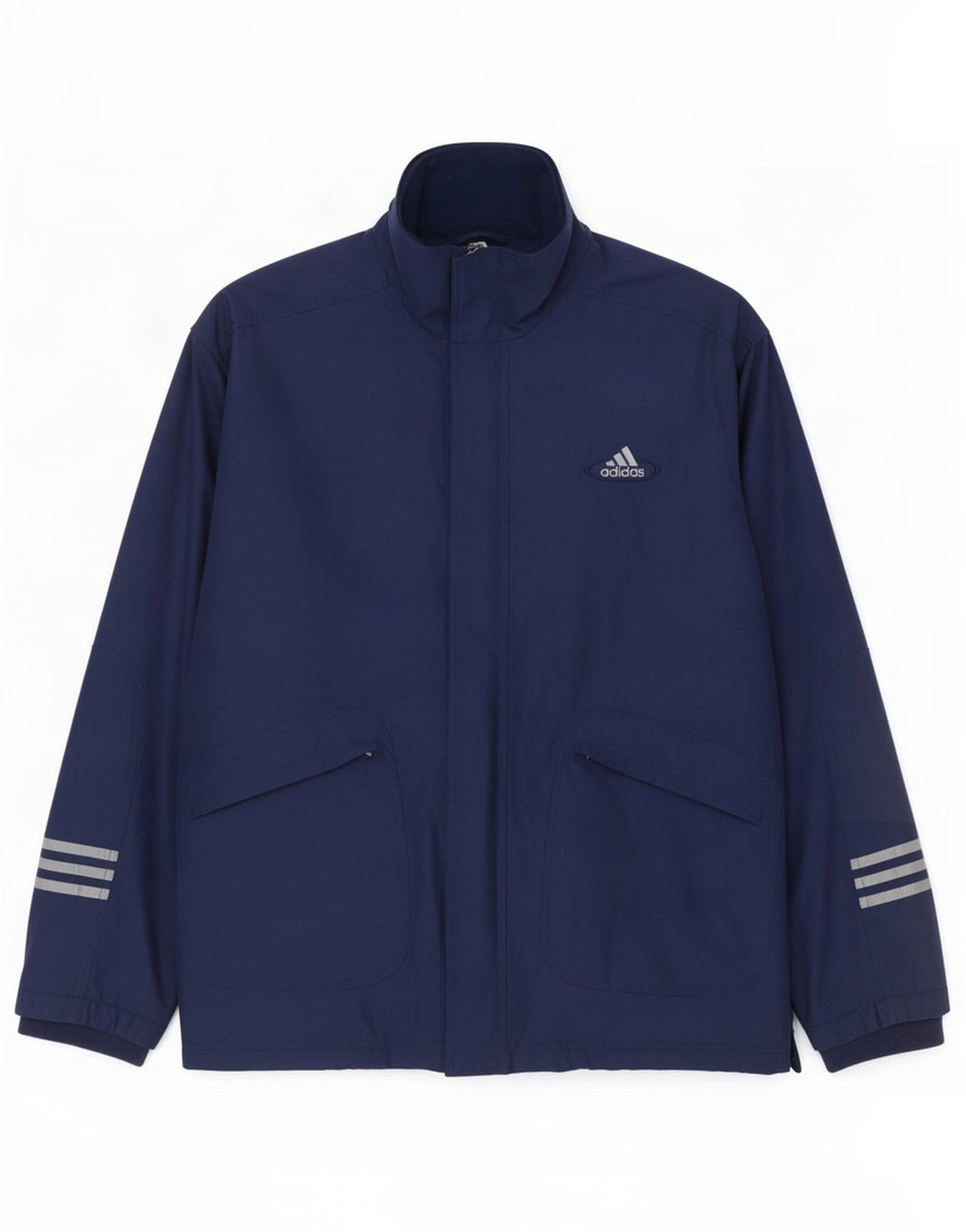 Adidas Herre Windbreaker Jacket UK 40/42 Medium Navy Blue Polyester