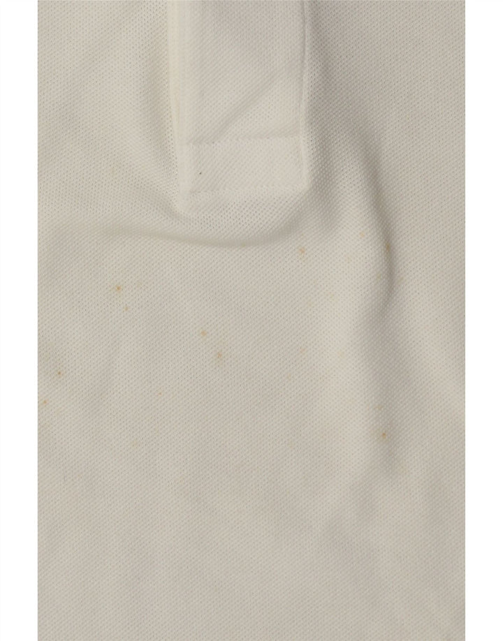 Lacoste Herre Rugby Polo Shirt Størrelse 3 Lille Hvid Bomuld