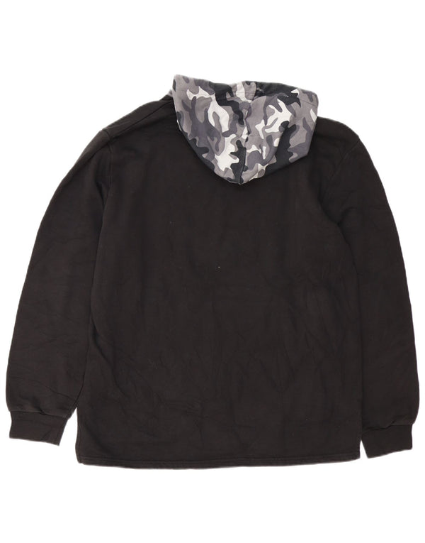 Puma Herre grafisk hættetrøje Jumper Medium Sort Colourblock Bomuld