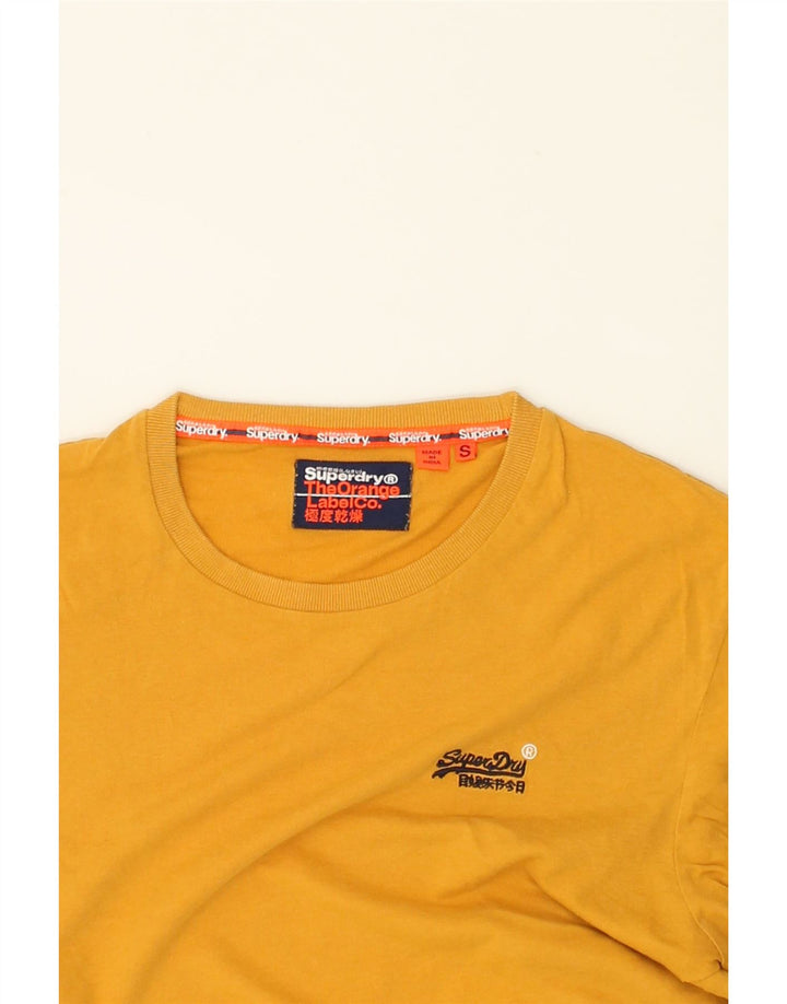 SUPERDRY Mens T-Shirt Top Small Yellow Cotton | Vintage Superdry | Thrift | Second-Hand Superdry | Used Clothing | Messina Hembry 