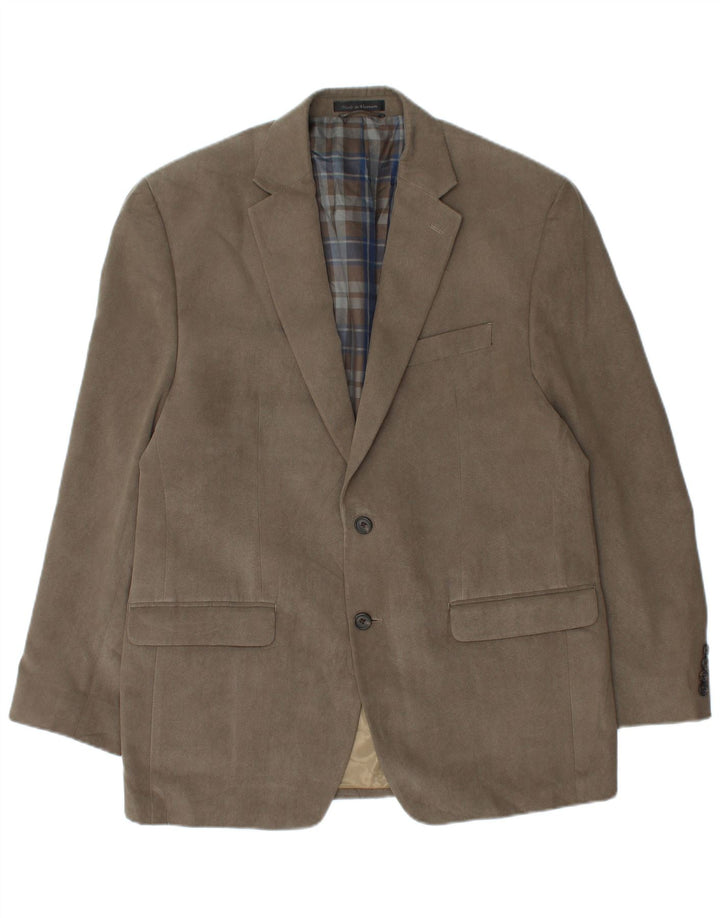 Ralph Lauren Herre 2-knaps blazerjakke UK 42 XL Khaki Houndstooth