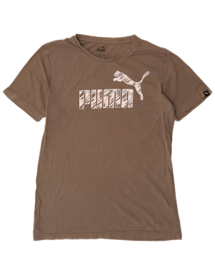Puma Herre grafisk T-shirt top lille grå bomuld