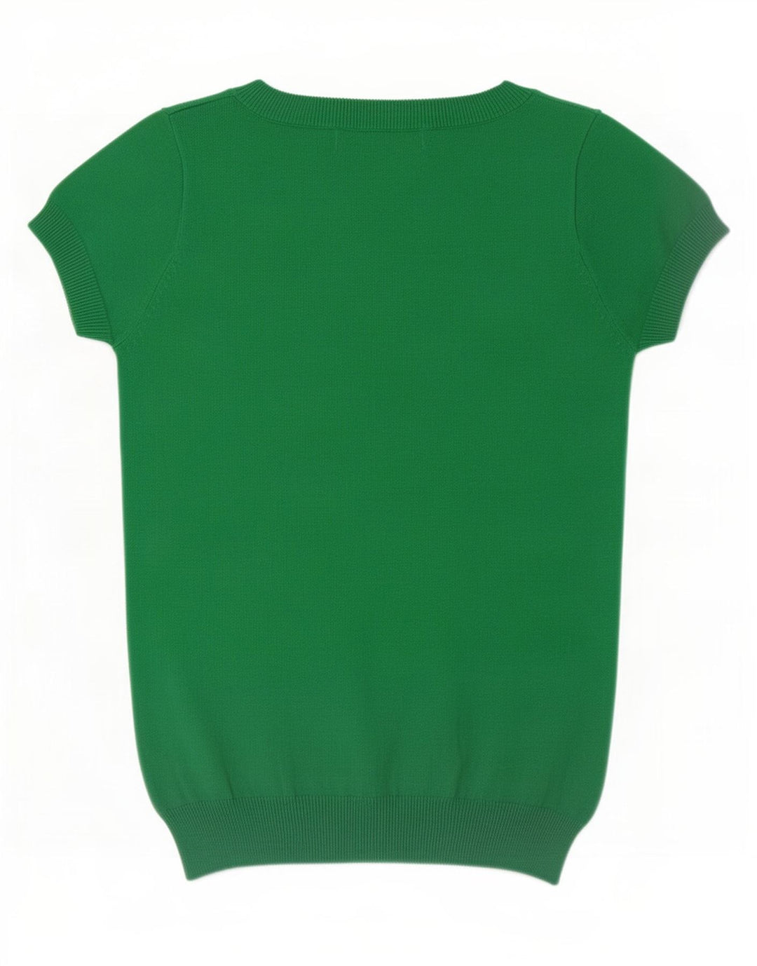 Zara Dame Bluse Top UK 8 Lille Grøn Bomuld