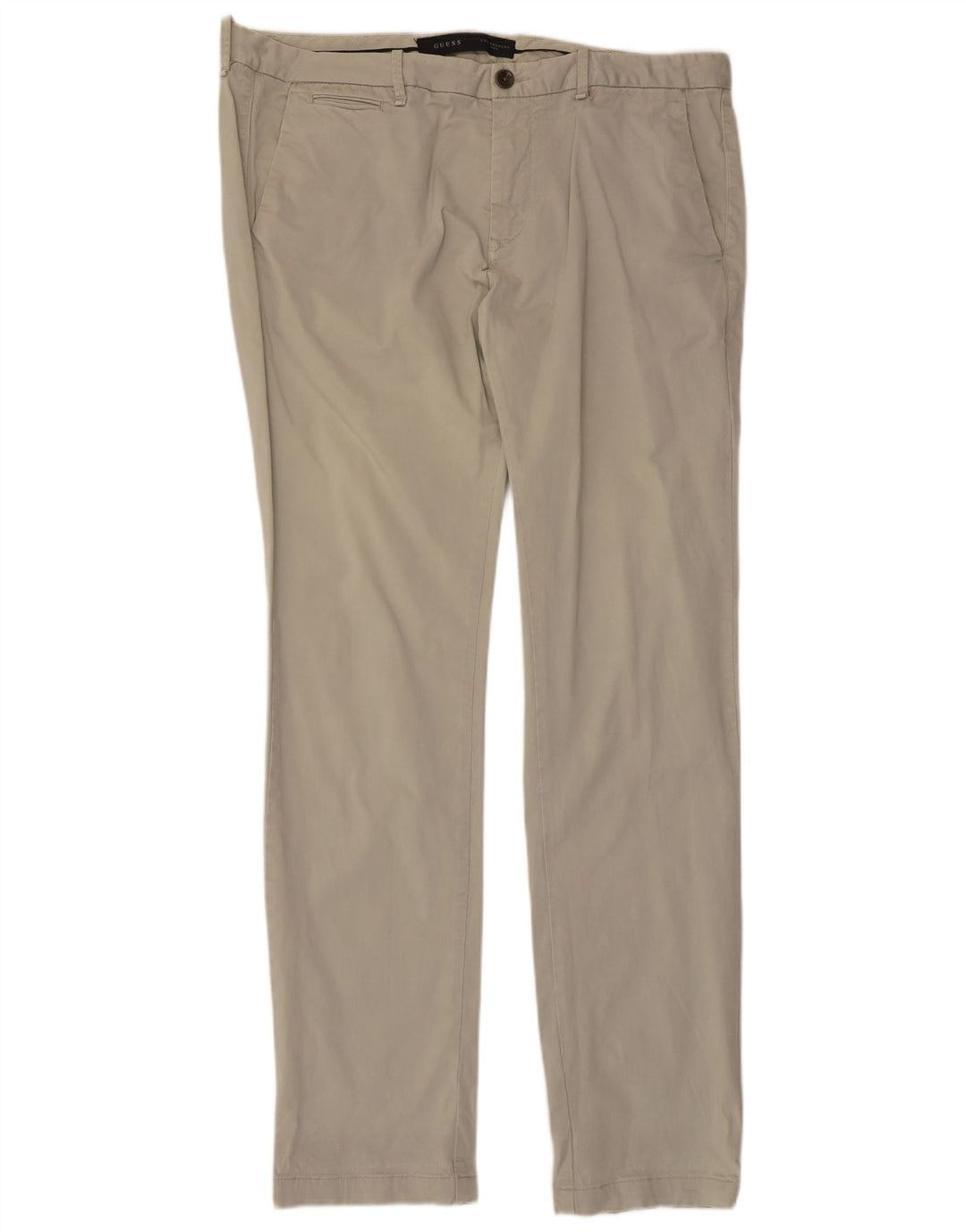 GUESS Slim Chino Bukser til mænd W36 L33 Beige Bomuld
