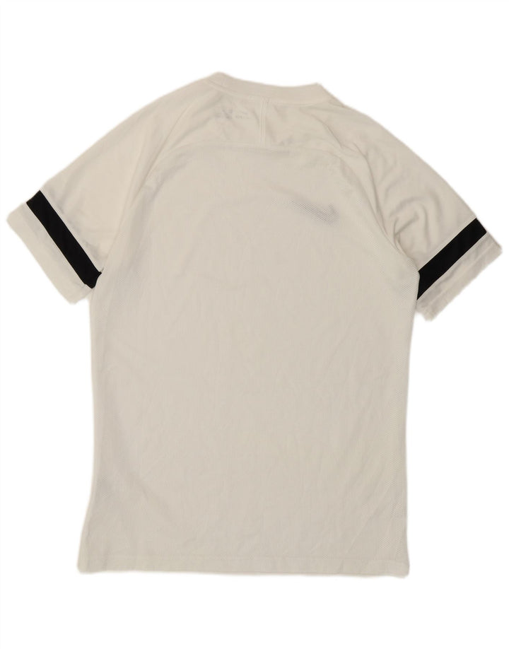 Nike Herre Dri Fit T-shirt Top Medium White Colourblock Polyester