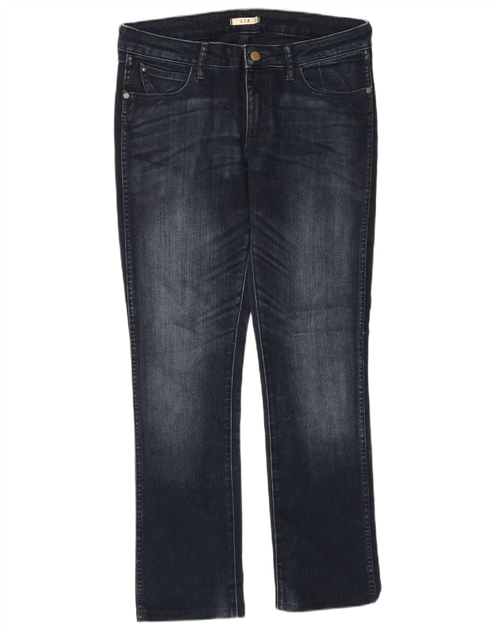 WRANGLER Womens Lia Slim Jeans W30 L28 Navy Blue Cotton